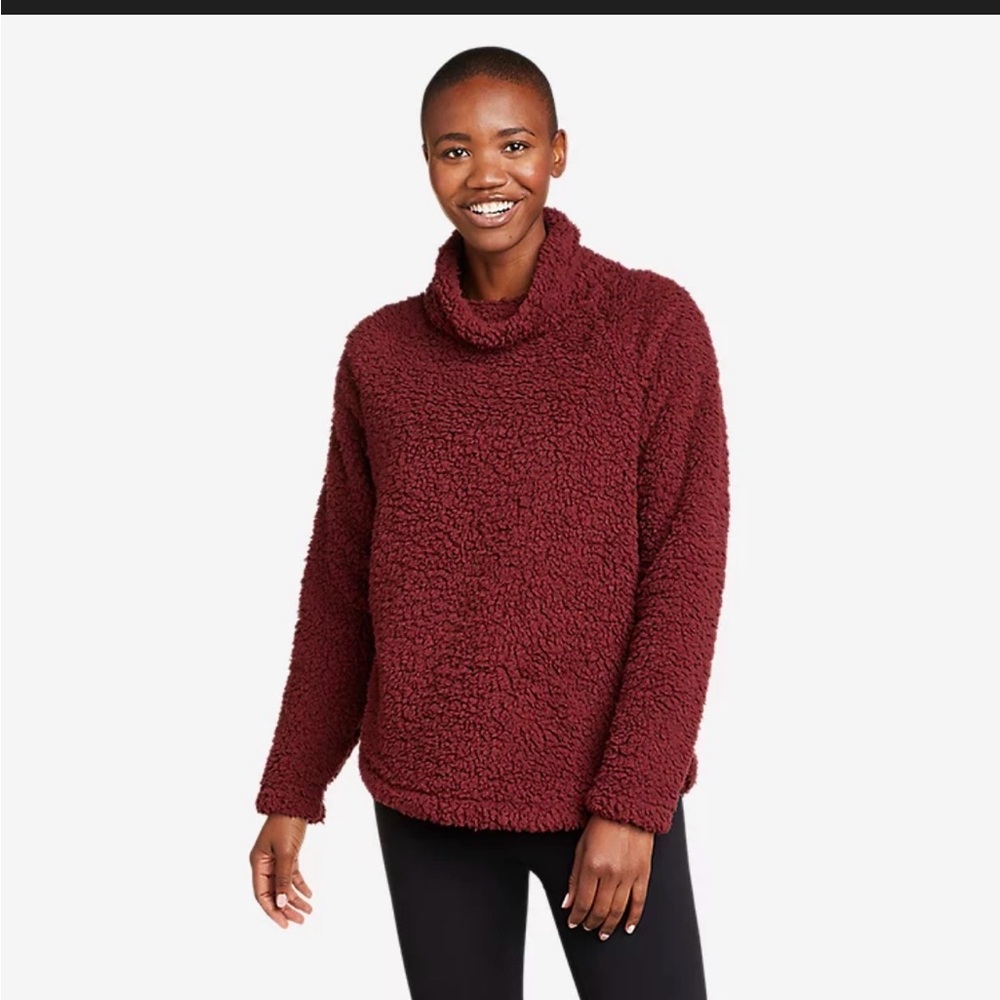 Barefoot Dreams Burgundy Cowl Neck Sweater - Picture 7 of 7